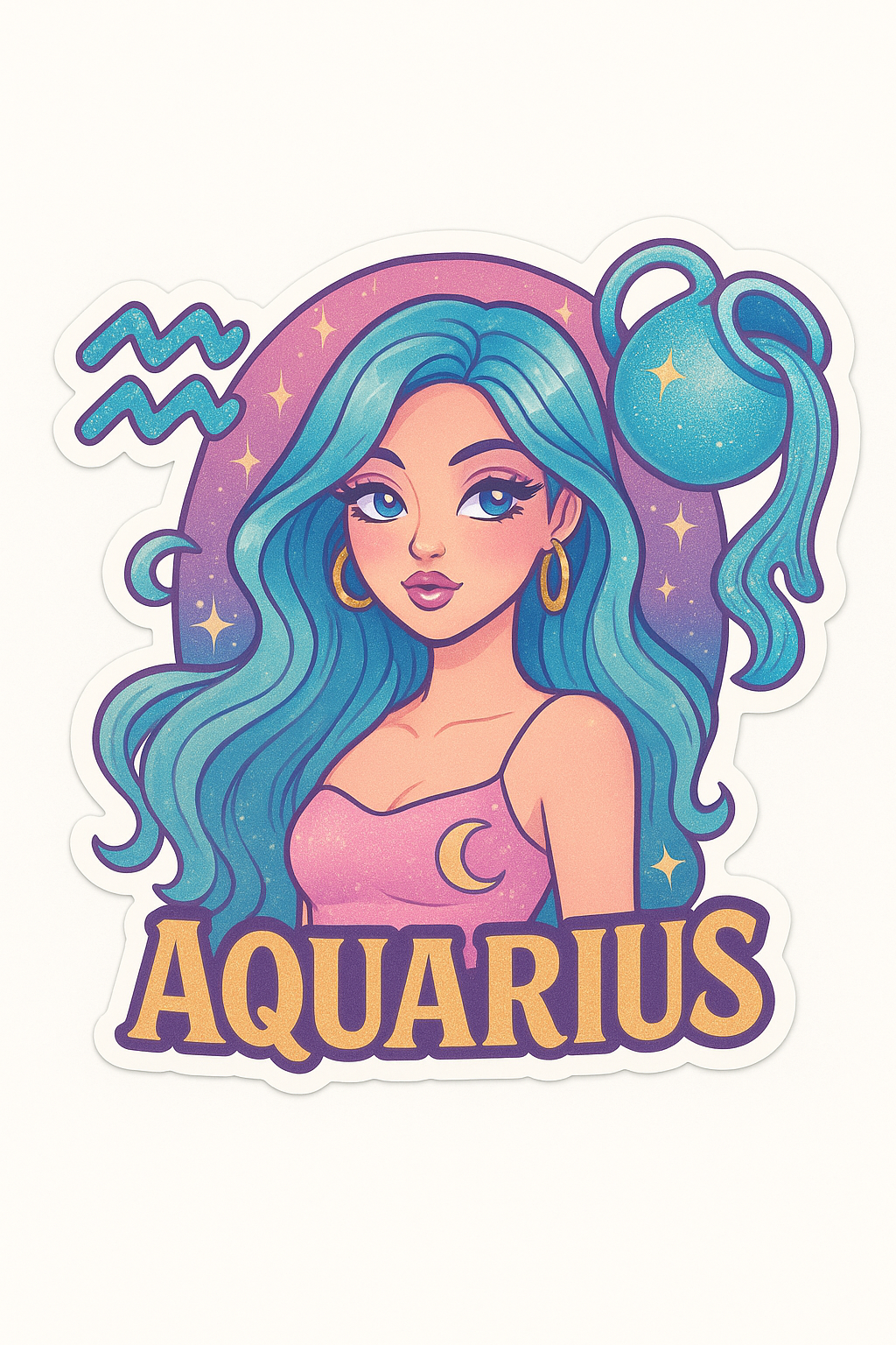 Aquarius Astrology Sticker