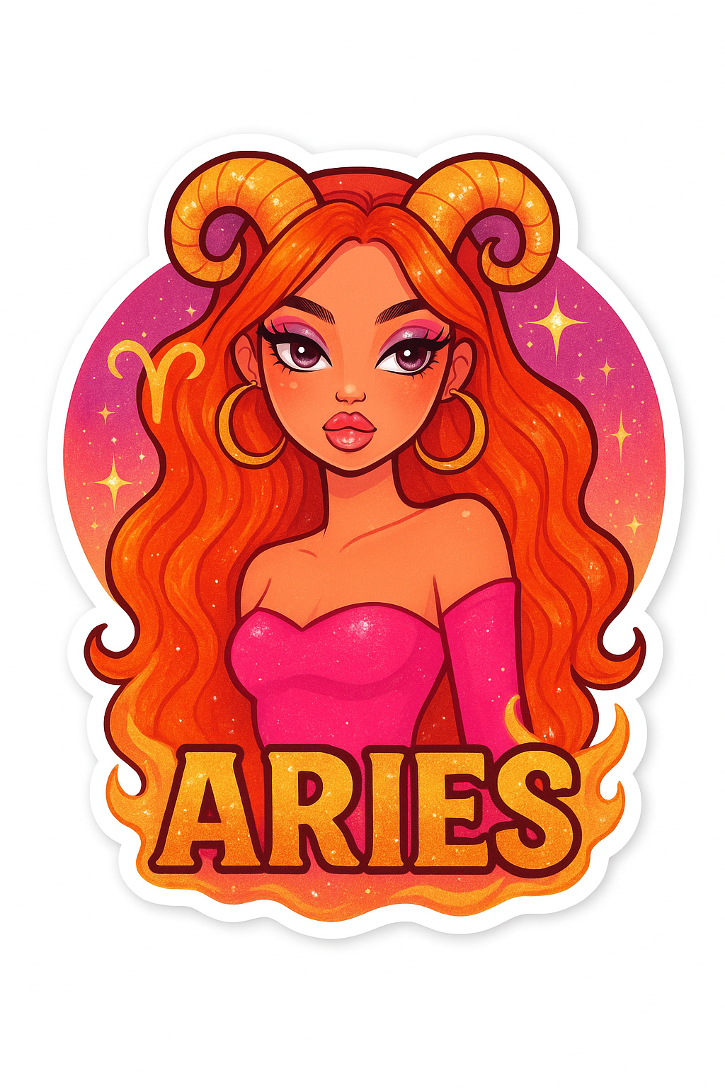 Aries Astrology Sticker